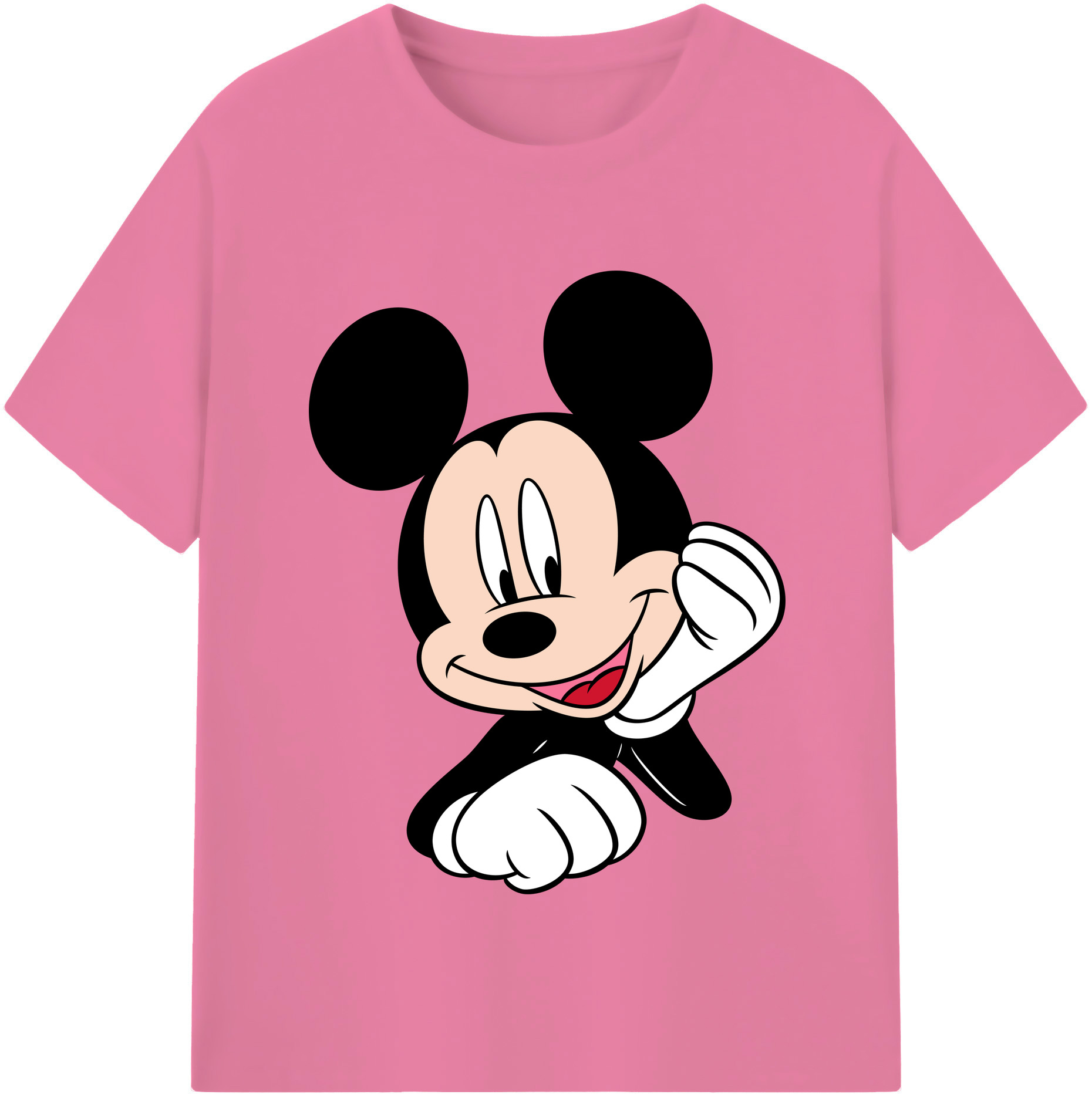 （画像用） ミッキーマウス Mickey Mouse 綿100％半袖Tシャツ（フロントプリント）